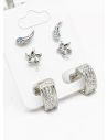 SET DE ARETES X 3 PARES RODIO XUPING /GARANTIZADO