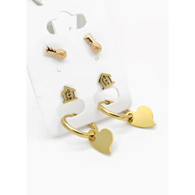 SET DE ARETES X 3 PARES RODIO XUPING /GARANTIZADO