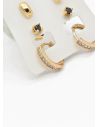SET DE ARETES X 3 PARES RODIO XUPING /GARANTIZADO