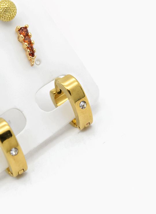 SET DE ARETES X 3 PARES RODIO XUPING /GARANTIZADO