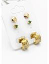 SET DE ARETES X 3 PARES RODIO XUPING /GARANTIZADO