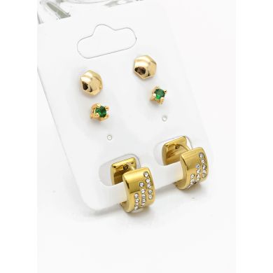 SET DE ARETES X 3 PARES RODIO XUPING /GARANTIZADO