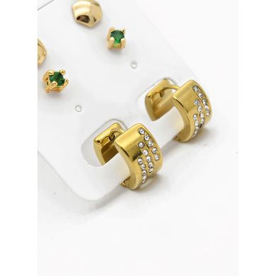 SET DE ARETES X 3 PARES RODIO XUPING /GARANTIZADO
