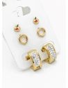 SET DE ARETES X 3 PARES RODIO XUPING /GARANTIZADO