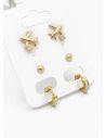 SET DE ARETES X 3 PARES RODIO XUPING /GARANTIZADO