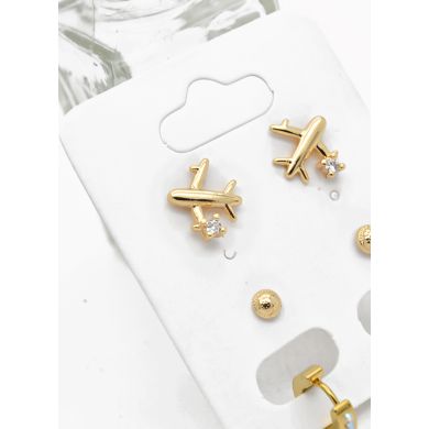 SET DE ARETES X 3 PARES RODIO XUPING /GARANTIZADO