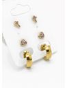 SET DE ARETES X 3 PARES RODIO XUPING /GARANTIZADO