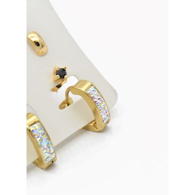 SET DE ARETES X 3 PARES RODIO XUPING /GARANTIZADO