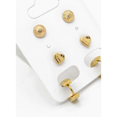 SET DE ARETES X 3 PARES RODIO XUPING /GARANTIZADO