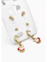 SET DE ARETES X 3 PARES RODIO XUPING /GARANTIZADO