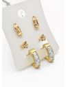 SET DE ARETES X 3 PARES RODIO XUPING /GARANTIZADO