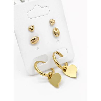 SET DE ARETES X 3 PARES RODIO XUPING /GARANTIZADO