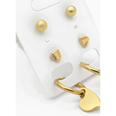 SET DE ARETES X 3 PARES RODIO XUPING /GARANTIZADO