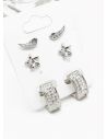 SET DE ARETES X 3 PARES RODIO XUPING /GARANTIZADO