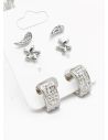 SET DE ARETES X 3 PARES RODIO XUPING /GARANTIZADO