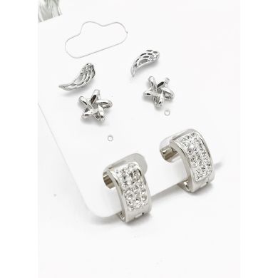 SET DE ARETES X 3 PARES RODIO XUPING /GARANTIZADO