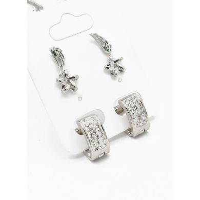 SET DE ARETES X 3 PARES RODIO XUPING /GARANTIZADO