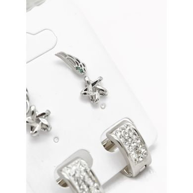 SET DE ARETES X 3 PARES RODIO XUPING /GARANTIZADO