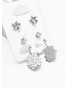 SET DE ARETES X 3 PARES RODIO XUPING /GARANTIZADO