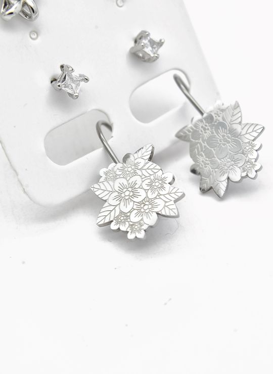 SET DE ARETES X 3 PARES RODIO XUPING /GARANTIZADO