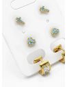 SET DE ARETES X 3 PARES RODIO XUPING /GARANTIZADO