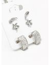 SET DE ARETES X 3 PARES RODIO XUPING /GARANTIZADO