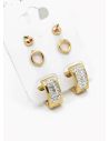 SET DE ARETES X 3 PARES RODIO XUPING /GARANTIZADO