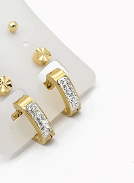 SET DE ARETES X 3 PARES RODIO XUPING /GARANTIZADO