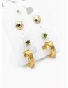 SET DE ARETES X 3 PARES RODIO XUPING /GARANTIZADO