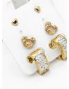 SET DE ARETES X 3 PARES RODIO XUPING /GARANTIZADO