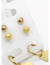 SET DE ARETES X 3 PARES RODIO XUPING /GARANTIZADO