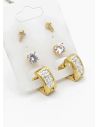 SET DE ARETES X 3 PARES RODIO XUPING /GARANTIZADO