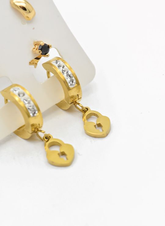 SET DE ARETES X 3 PARES RODIO XUPING /GARANTIZADO