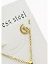 SET DE COLLAR, DIJE Y ARETES EN ACERO INOXIDABLE 316L