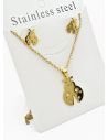 SET DE COLLAR, DIJE Y ARETES EN ACERO INOXIDABLE 316L