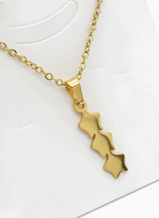 SET DE COLLAR, DIJE Y ARETES EN ACERO INOXIDABLE 316L
