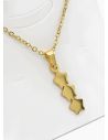 SET DE COLLAR, DIJE Y ARETES EN ACERO INOXIDABLE 316L