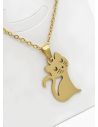 SET DE COLLAR, DIJE Y ARETES EN ACERO INOXIDABLE 316L