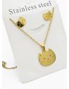 SET DE COLLAR, DIJE Y ARETES EN ACERO INOXIDABLE 316L