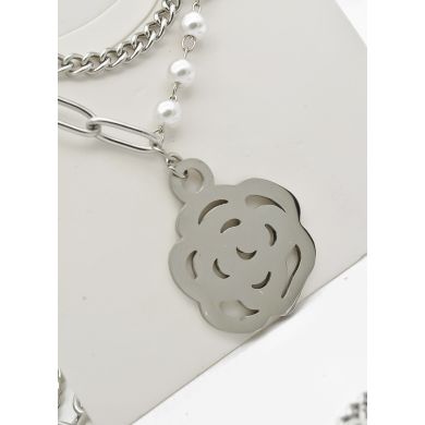 SET DE COLLAR, DIJE EN ACERO INOXIDABLE 316L