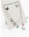 SET DE COLLAR, DIJE EN ACERO INOXIDABLE 316L