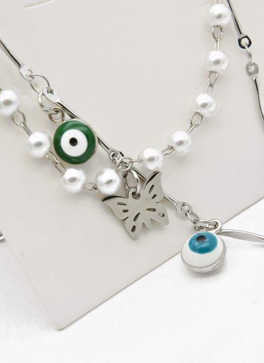 SET DE COLLAR, DIJE EN ACERO INOXIDABLE 316L