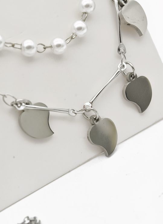 SET DE COLLAR, DIJE EN ACERO INOXIDABLE 316L