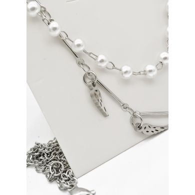 SET DE COLLAR, DIJE EN ACERO INOXIDABLE 316L