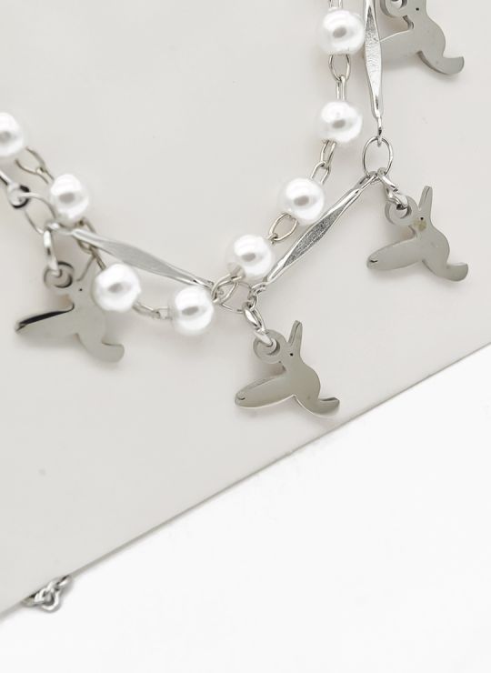 SET DE COLLAR, DIJE EN ACERO INOXIDABLE 316L