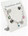 SET DE COLLAR, DIJE EN ACERO INOXIDABLE 316L