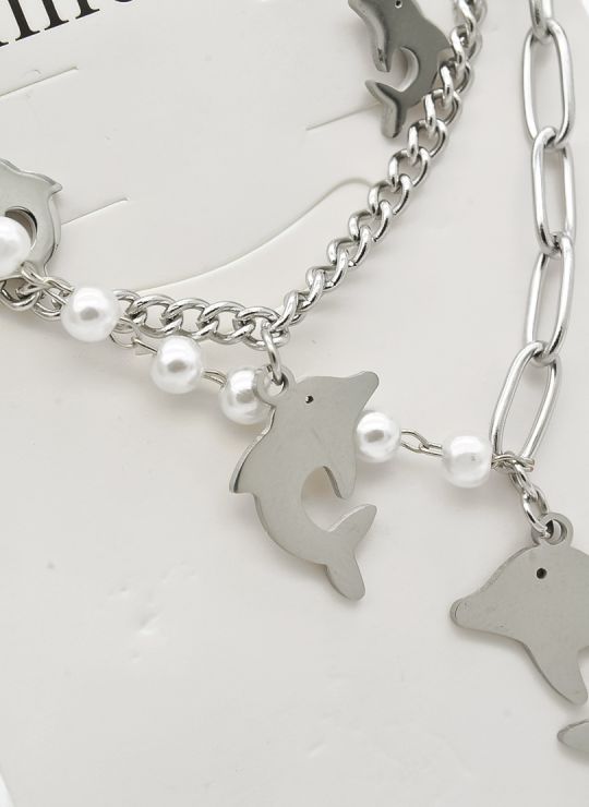 SET DE COLLAR, DIJE EN ACERO INOXIDABLE 316L