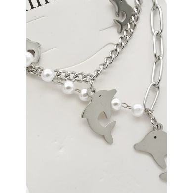 SET DE COLLAR, DIJE EN ACERO INOXIDABLE 316L