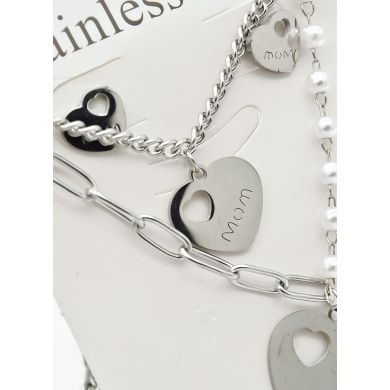 SET DE COLLAR, DIJE EN ACERO INOXIDABLE 316L