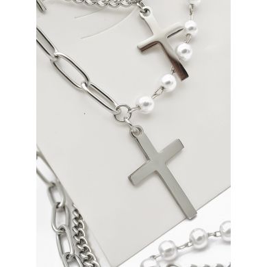 SET DE COLLAR, DIJE EN ACERO INOXIDABLE 316L